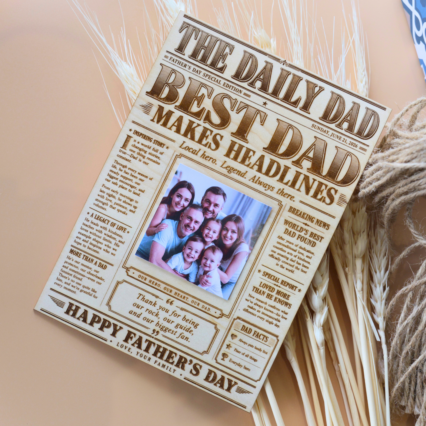 Daddy's Newspaper Fridge Maget