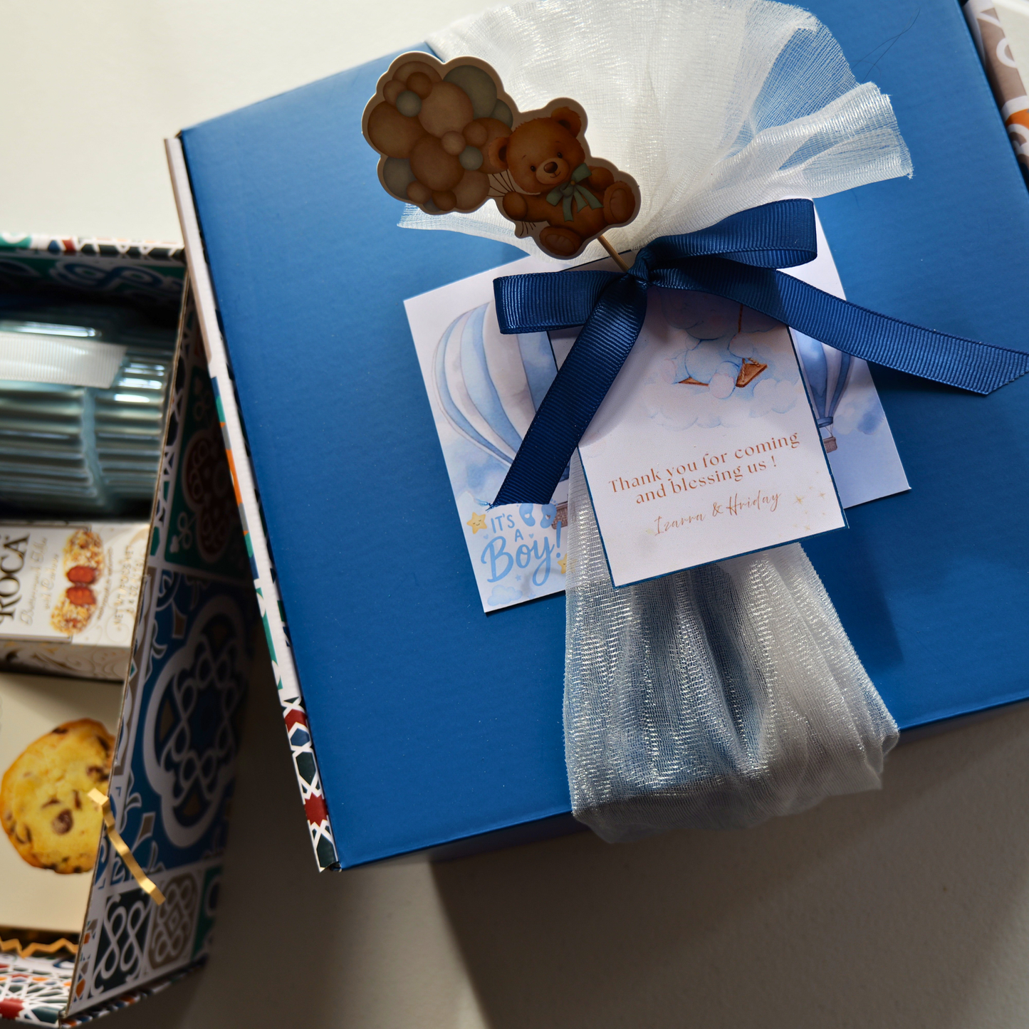 Blue Teddy - Baby Announcement