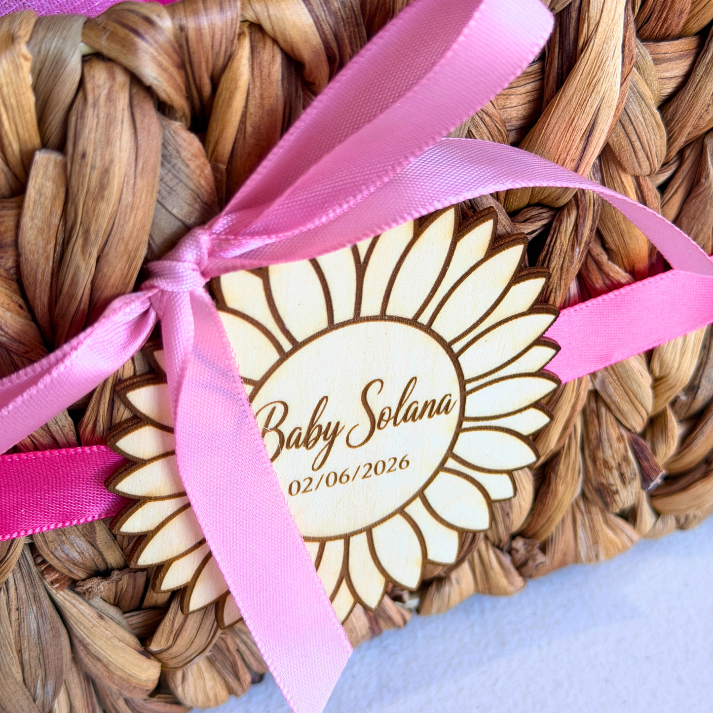 Pink Hearts - Baby Annoucement
