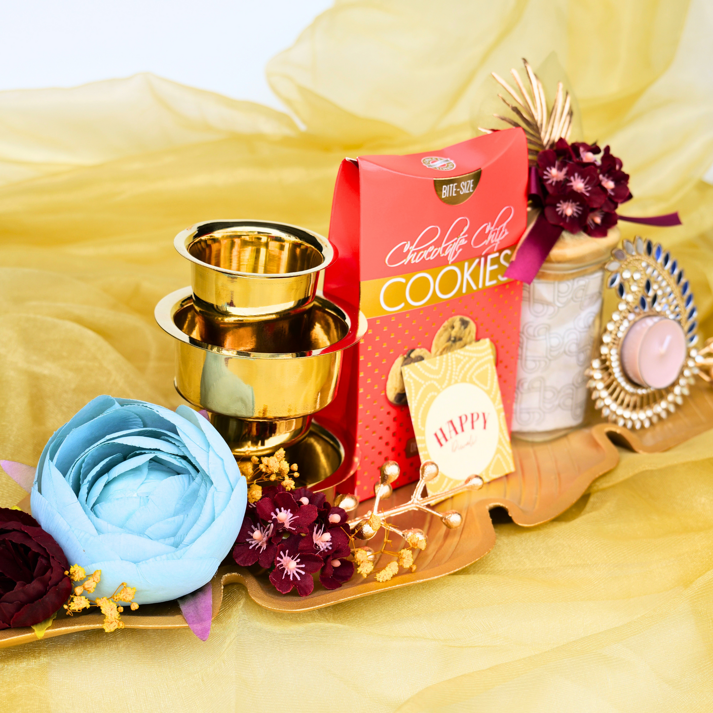 Traditional golden tray