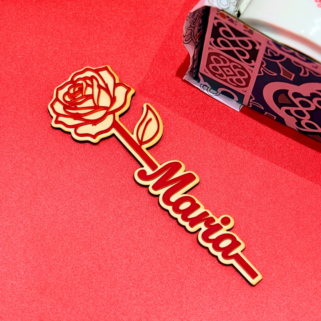 Personalized acrylic rose