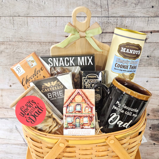 Father's Day Gift Basket | Cheese Platter Basket